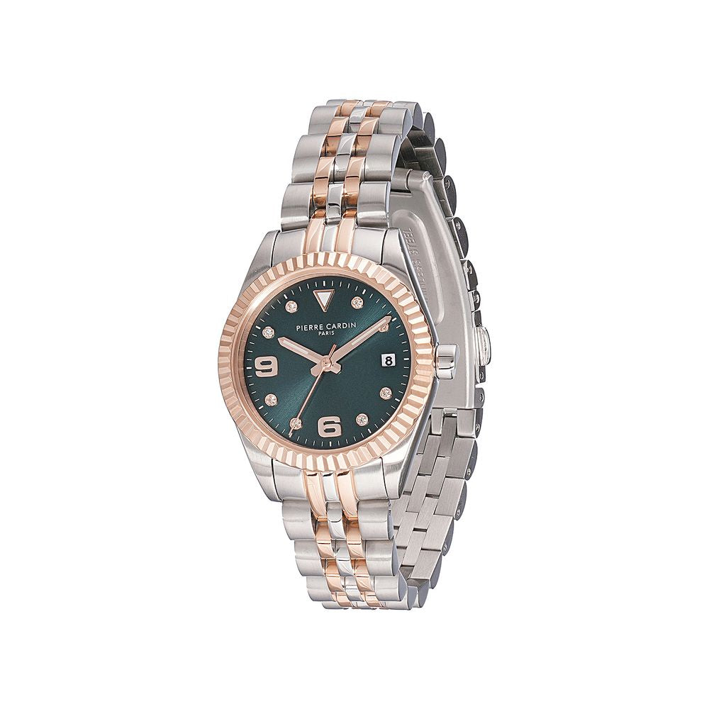 Pierre Cardin Graue Edelstahl-Armbanduhr