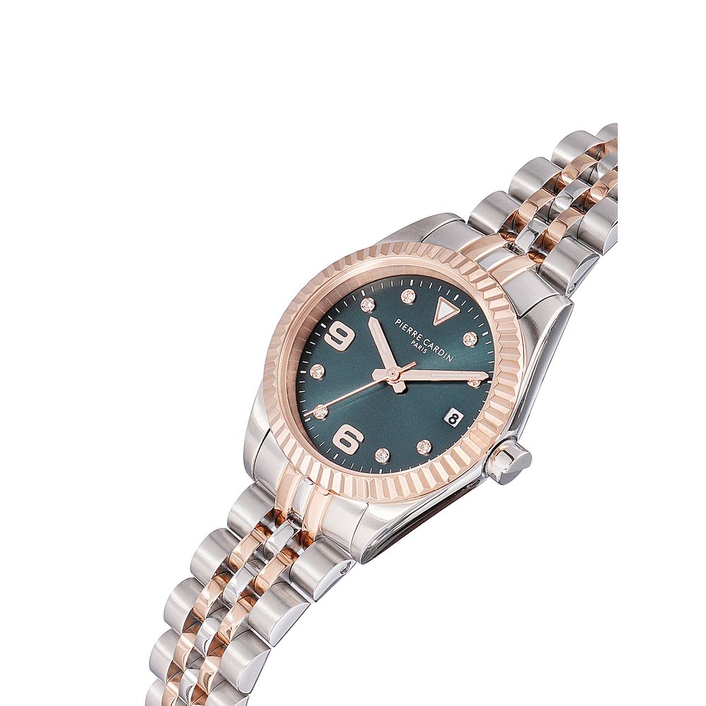 Pierre Cardin Graue Edelstahl-Armbanduhr