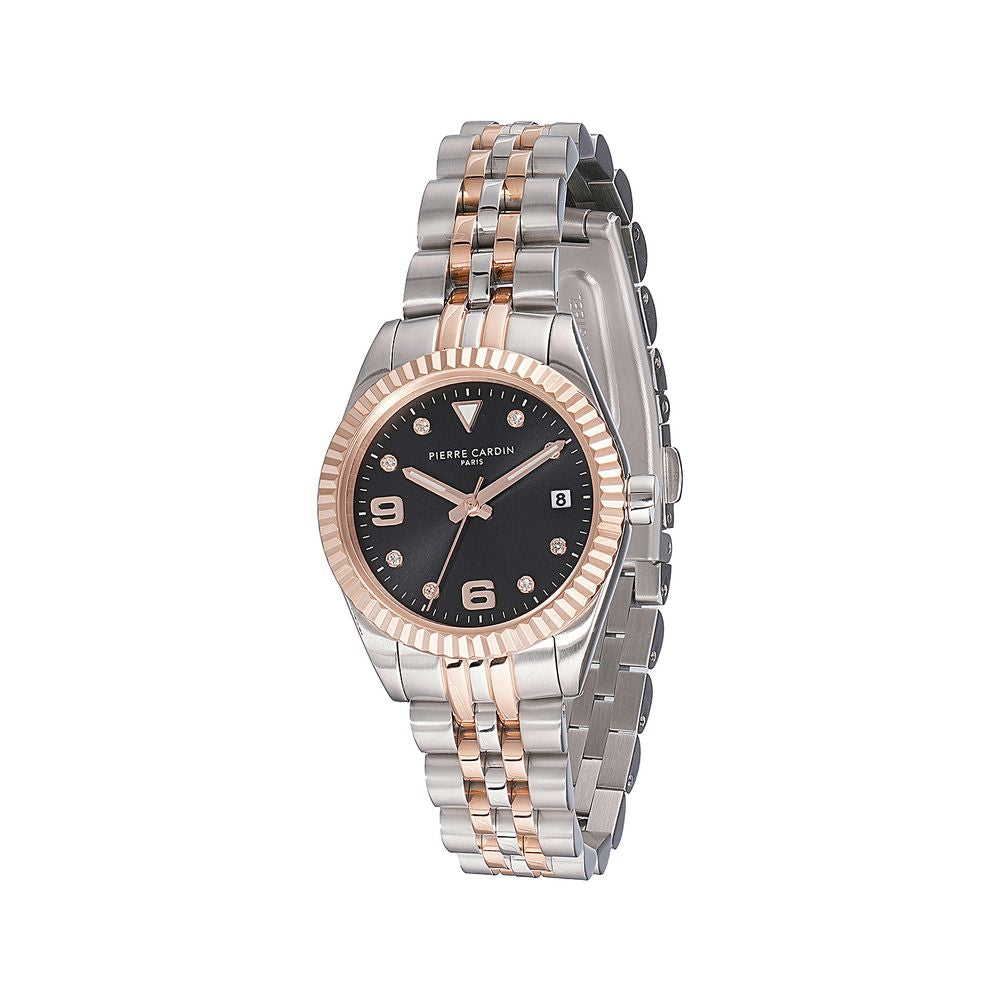 Pierre Cardin Graue Edelstahl-Kleideruhr