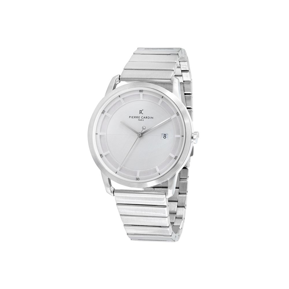 Pierre Cardin Graue Edelstahl-Kleideruhr