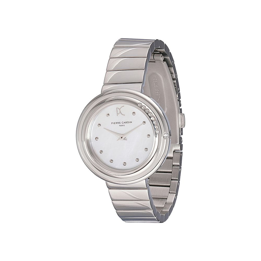 Pierre Cardin Graue Edelstahl-Kleideruhr
