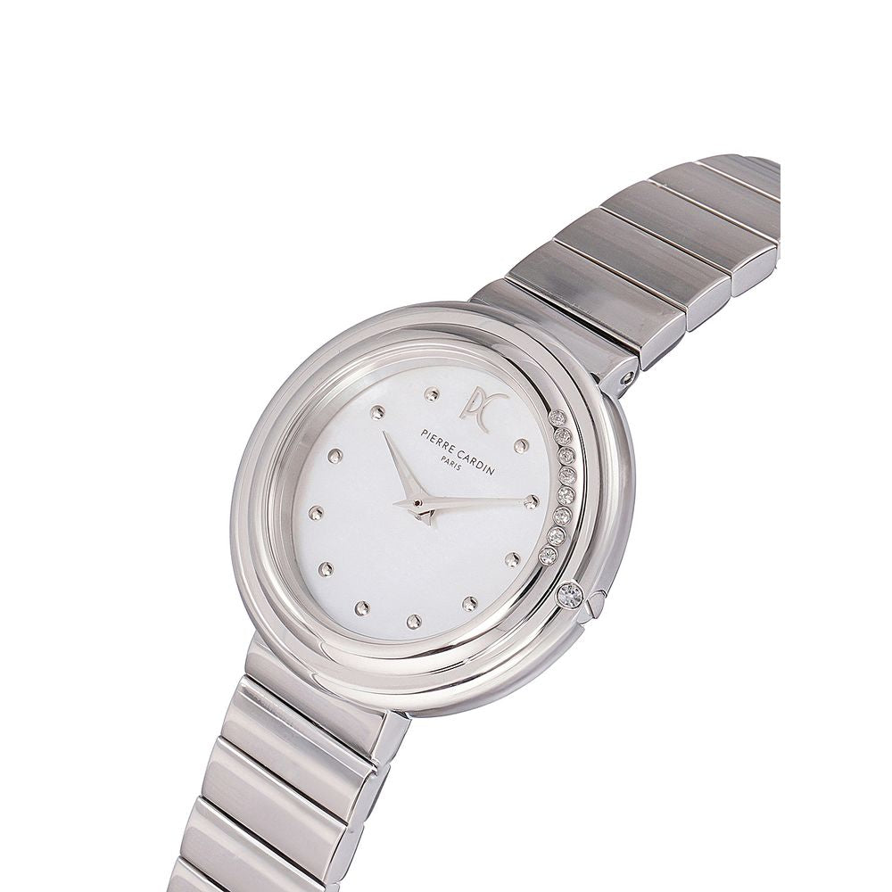 Pierre Cardin Graue Edelstahl-Kleideruhr