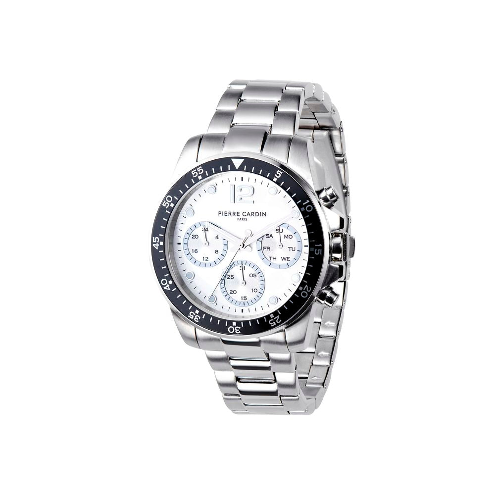 Pierre Cardin Graue Edelstahl-Kleideruhr
