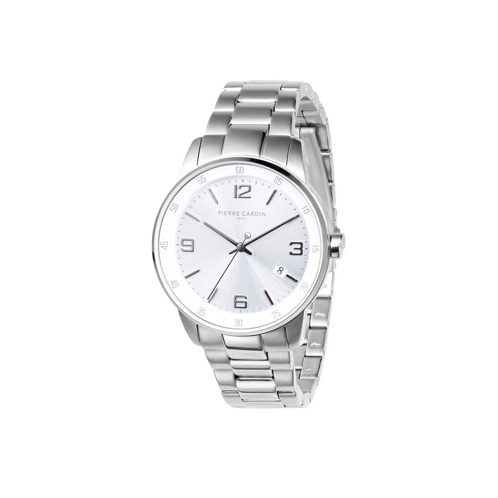 Pierre Cardin Graue Edelstahl-Kleideruhr