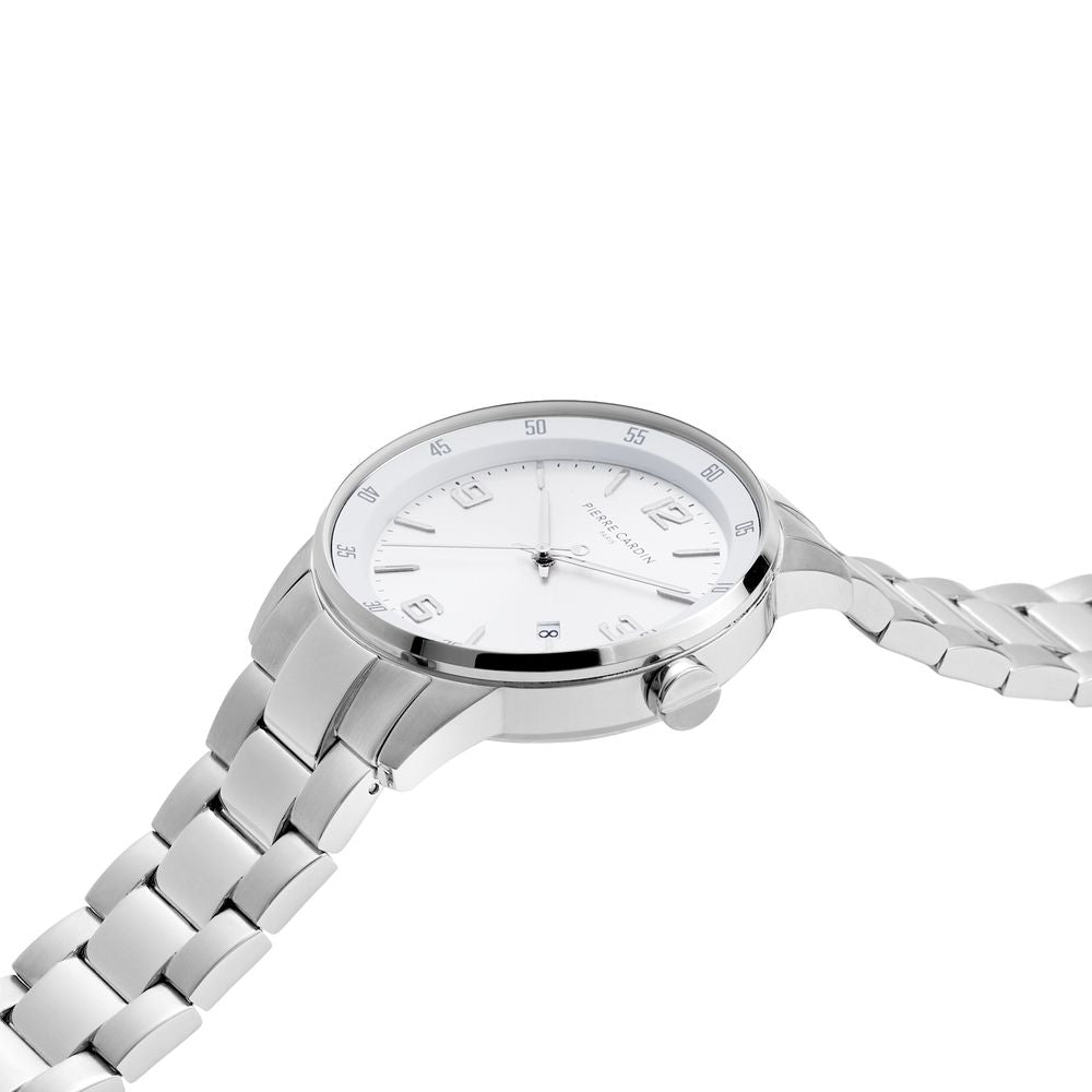 Pierre Cardin Graue Edelstahl-Kleideruhr