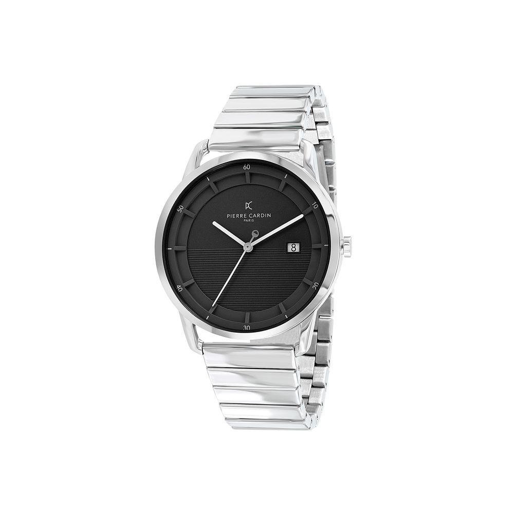 Pierre Cardin Graue Edelstahl-Kleideruhr