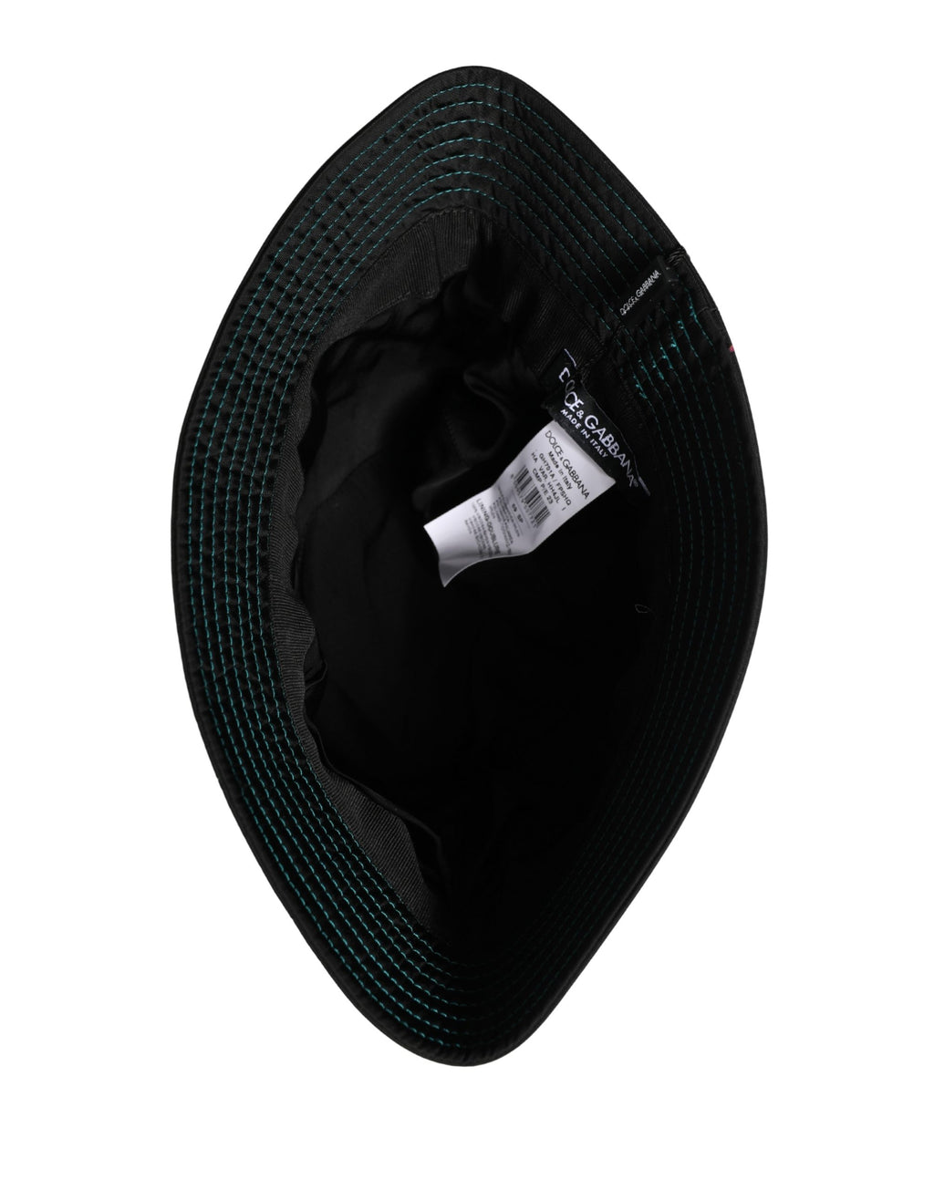 Dolce & Gabbana Men's Black Floral Print Nylon Bucket Hat