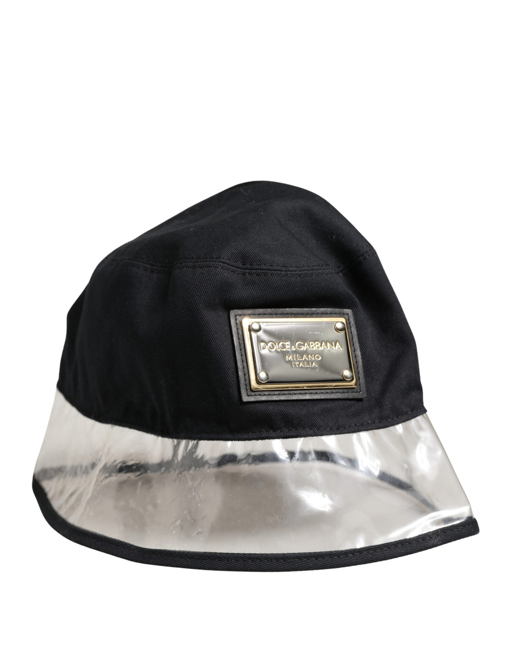 Dolce & Gabbana Black Cotton and Plastic Fisherman Hat