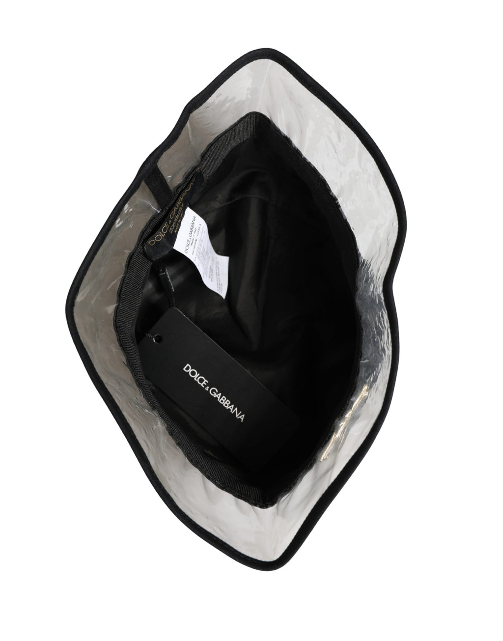 Dolce & Gabbana Black Cotton and Plastic Fisherman Hat