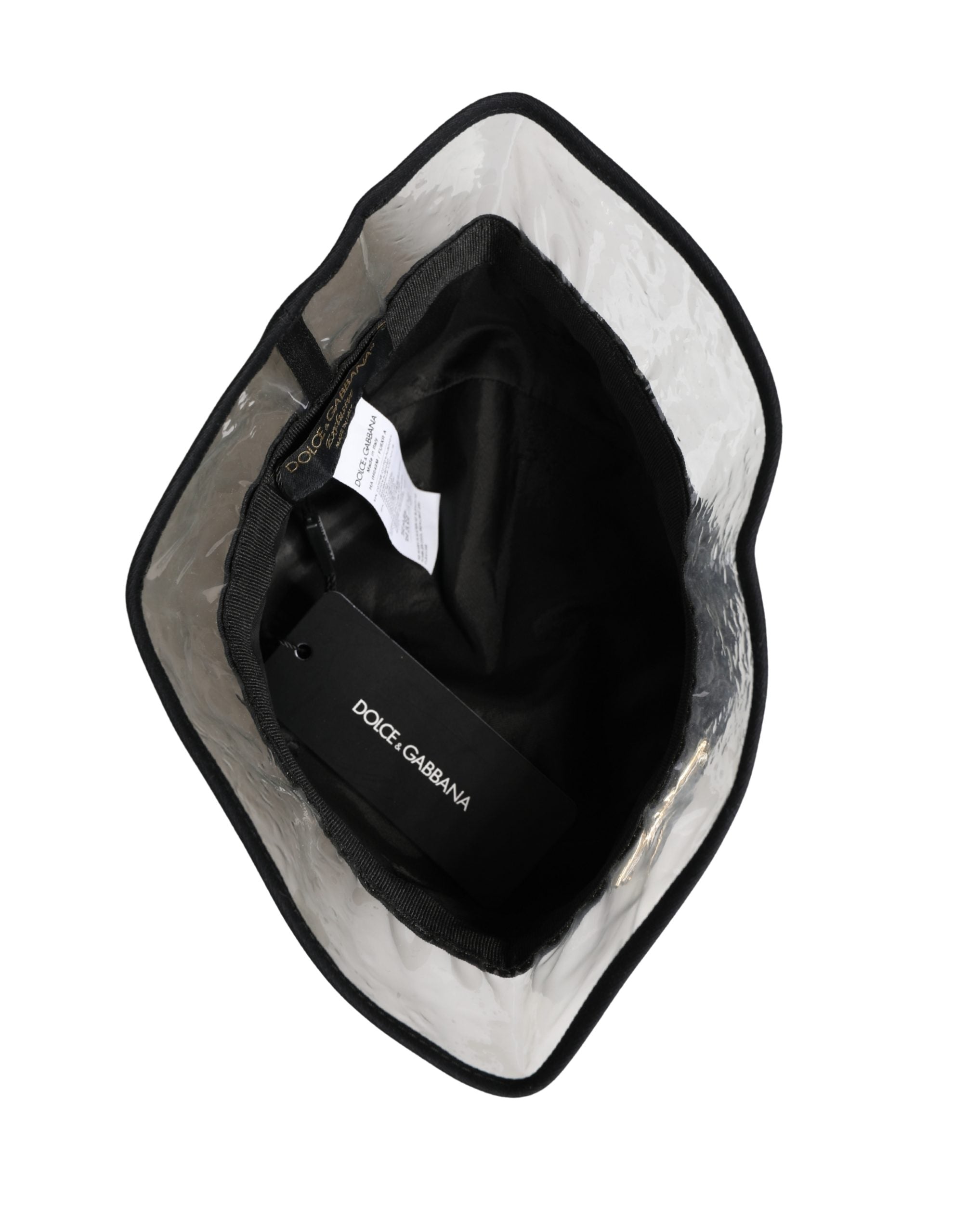 Dolce & Gabbana Black Cotton and Plastic Fisherman Hat