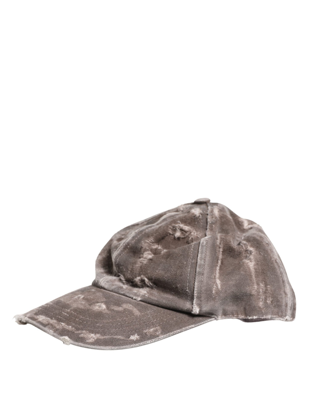 Dolce & Gabbana Men's Distressed Cotton Baseball Cap in Brown