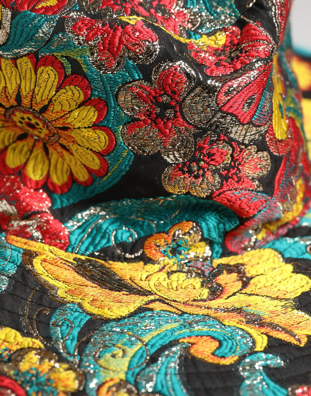 Dolce & Gabbana Men's Multicolor Brocade Bucket Hat Capello