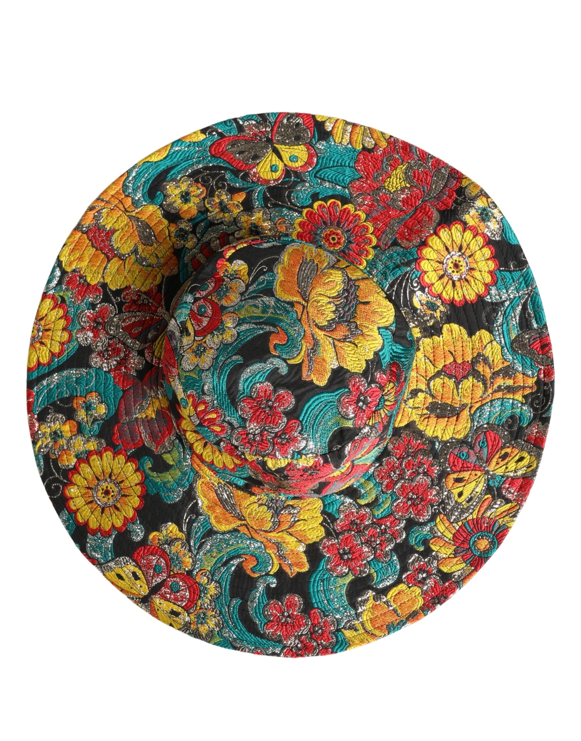 Dolce & Gabbana Men's Multicolor Brocade Bucket Hat Capello