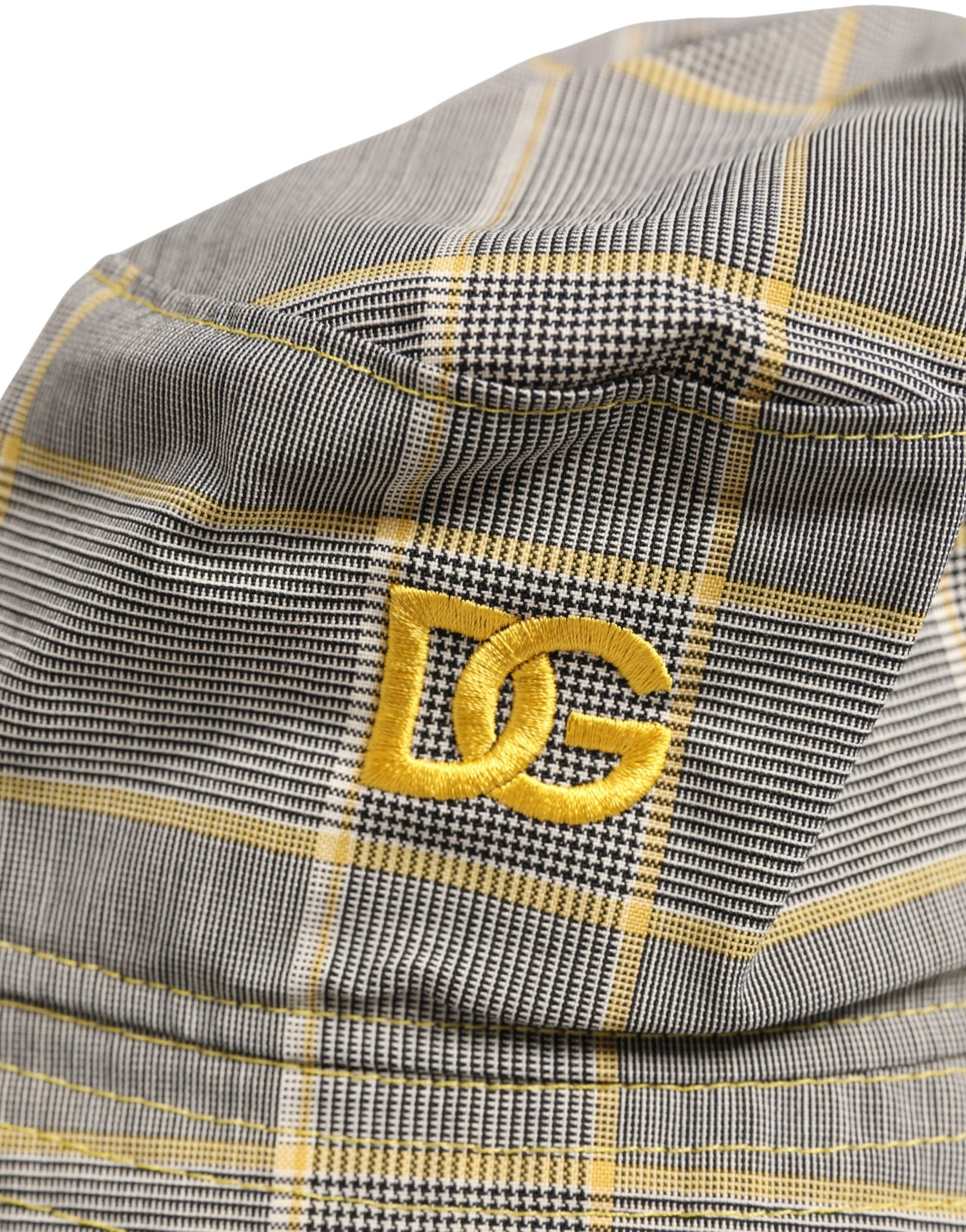 Dolce & Gabbana Herren Grau Karierter Fischerhut
