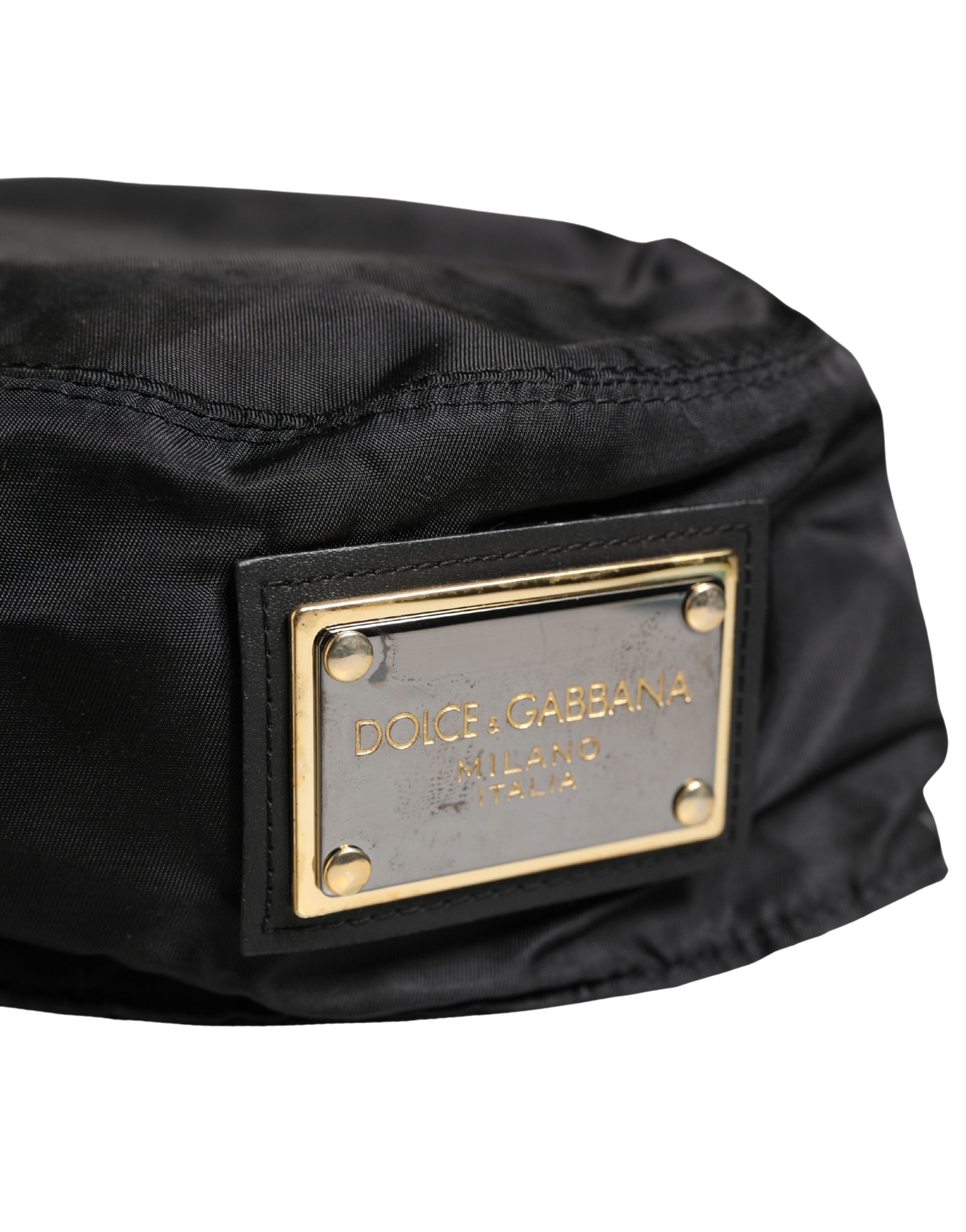 Dolce & Gabbana Herren Schwarzer Fischerhut aus Kunststoff