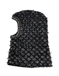 Dolce & Gabbana Schwarze Woll-Sturmhaube mit Kristallbesatz