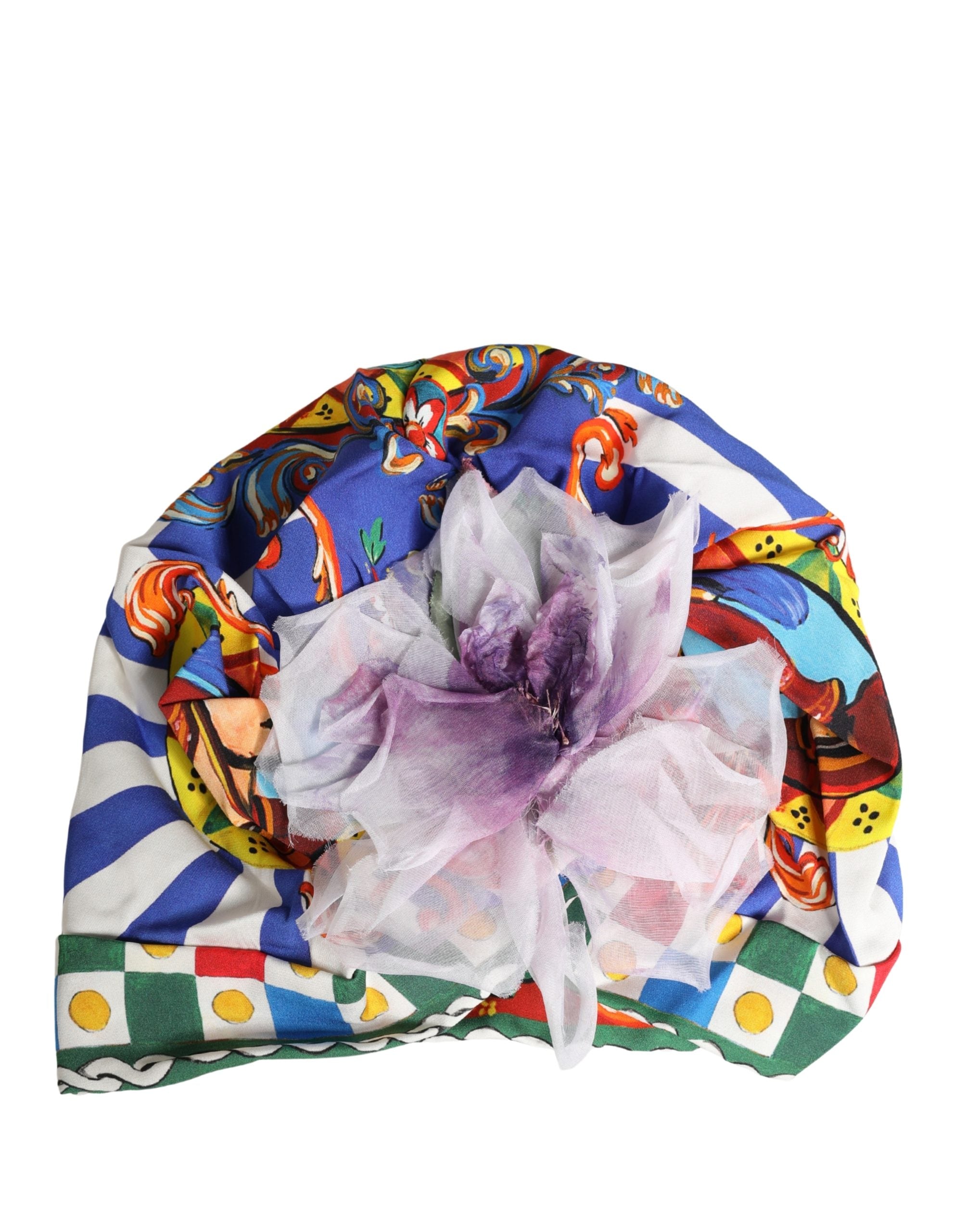 Dolce & Gabbana Multicolor Carretto Print Turban Headband