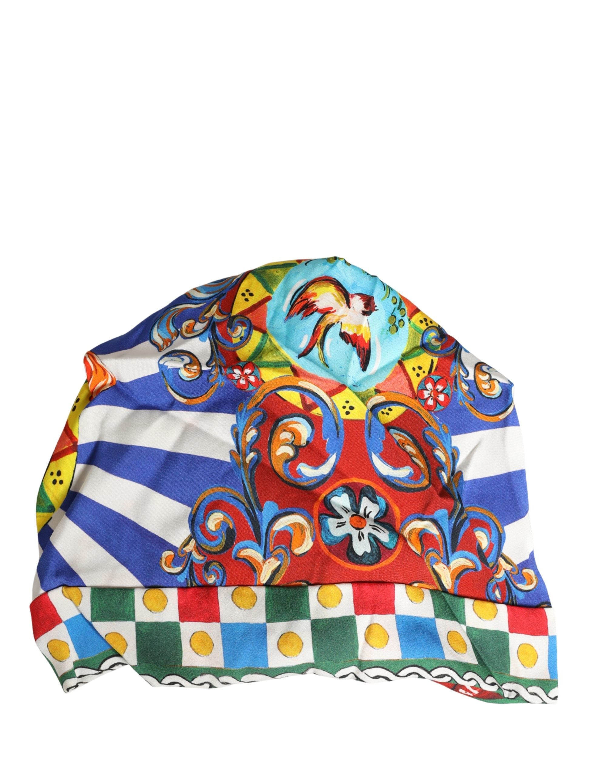 Dolce & Gabbana Multicolor Carretto Print Turban Headband