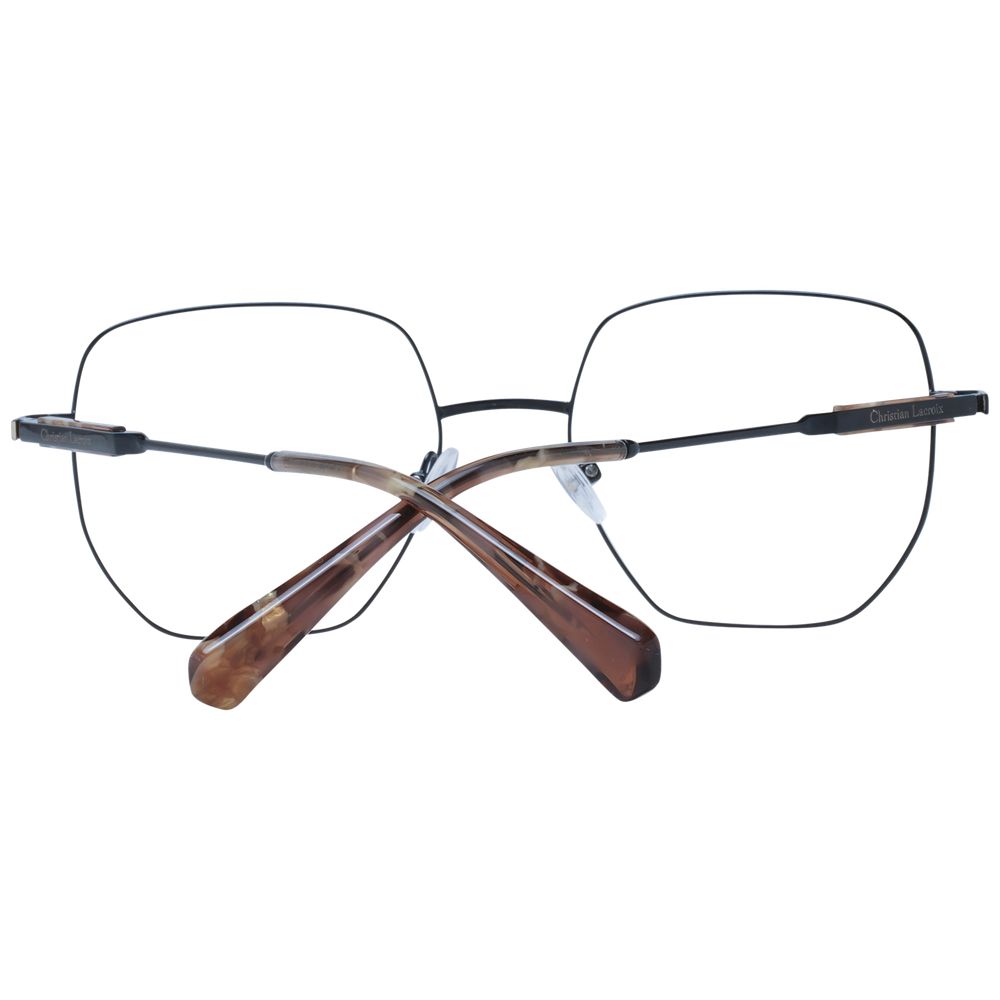 Christian Lacroix Schwarze Edelstahlbrille (Gestell)