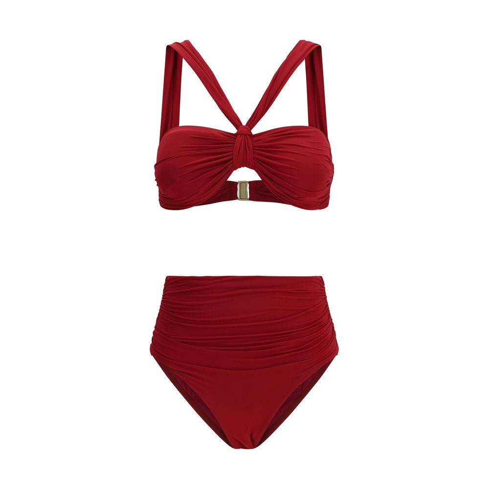 Zimmermann Bordeaux-farbener Polyester-Bikini