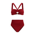 Zimmermann Bordeaux-farbener Polyester-Bikini