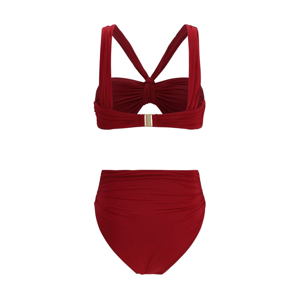 Zimmermann Bordeaux-farbener Polyester-Bikini
