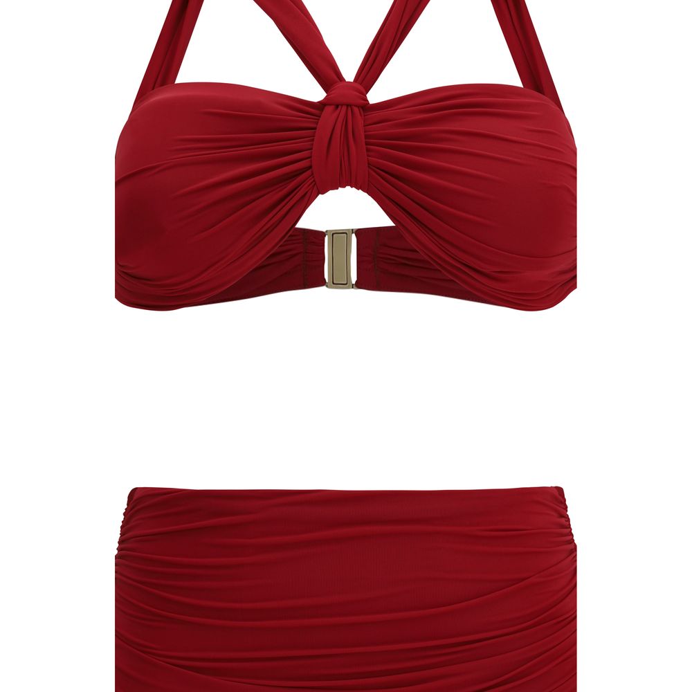 Zimmermann Bordeaux-farbener Polyester-Bikini
