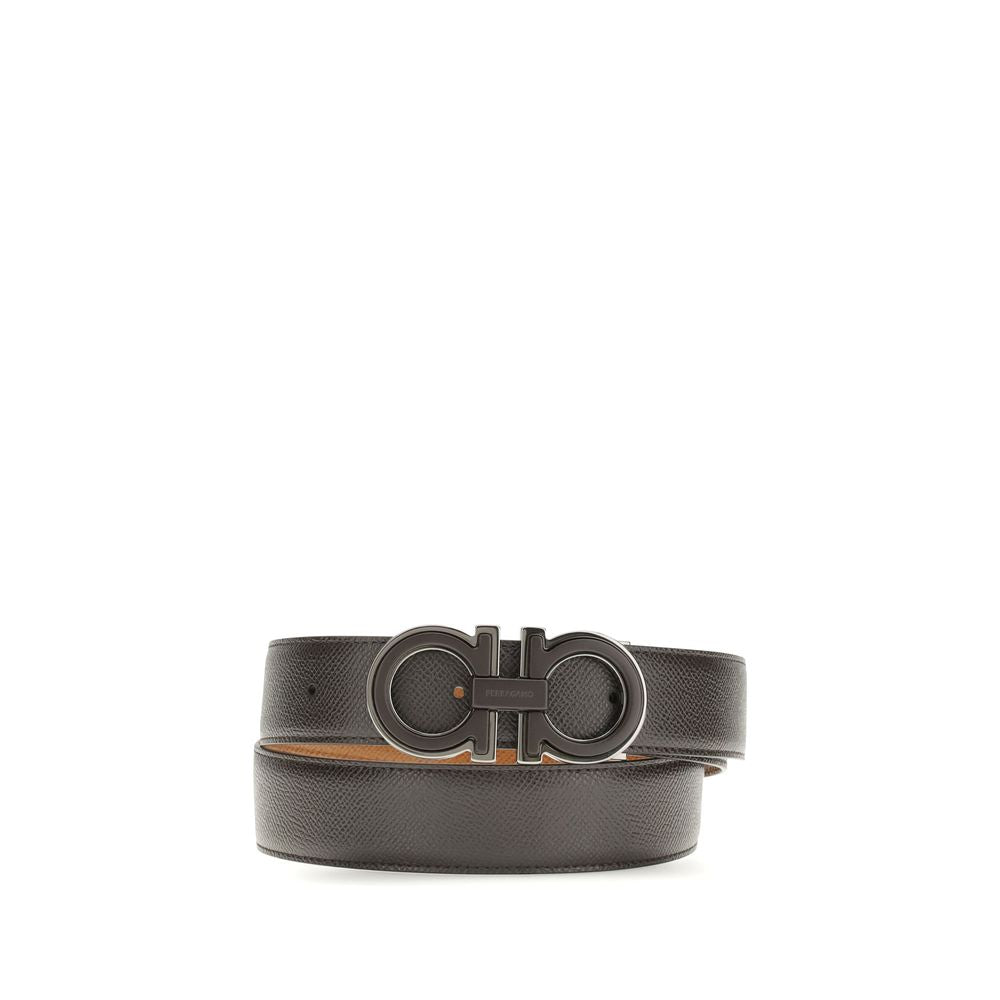 Ferragamo Brauner Kalbsleder Bos Taurus Regular Gürtel