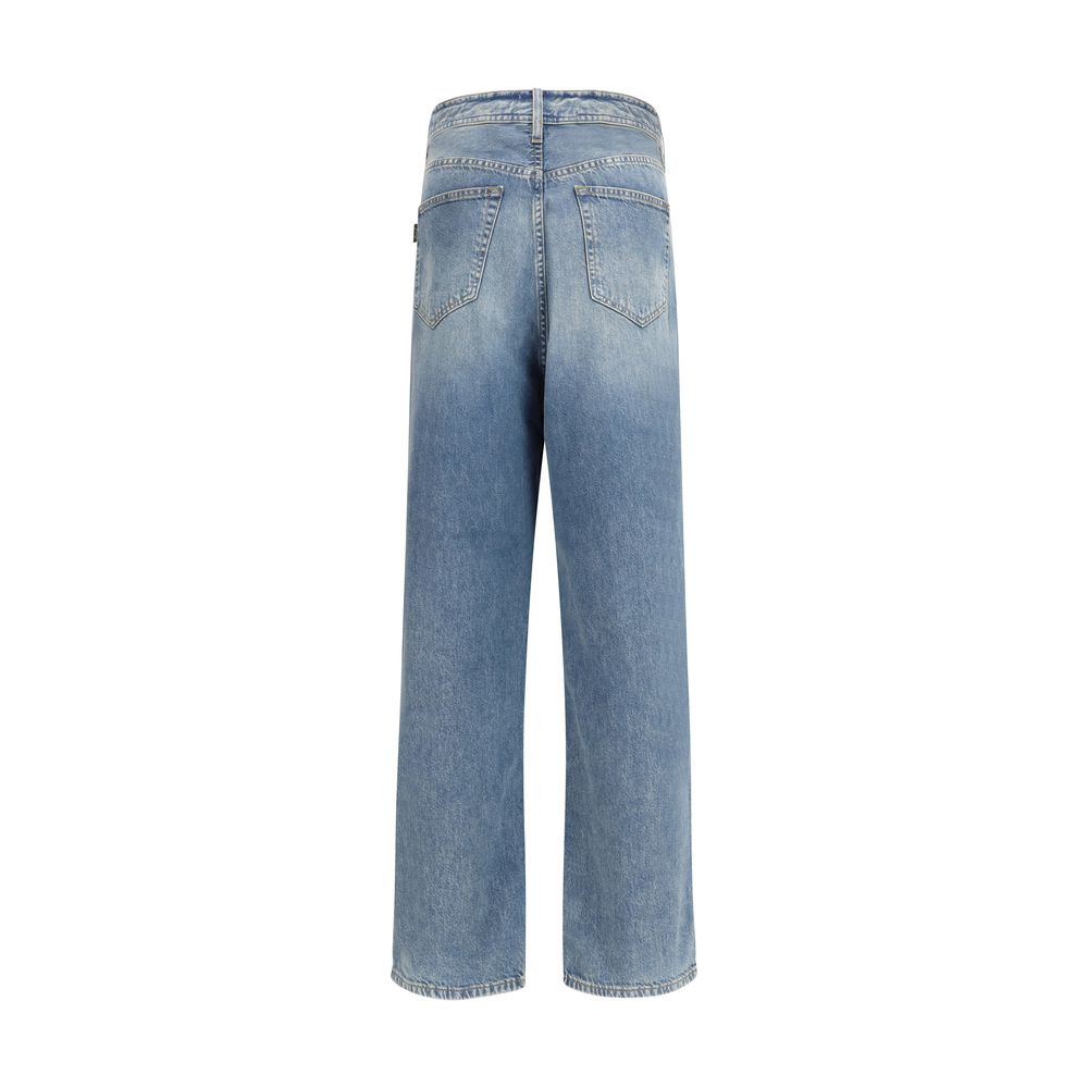 Haikure Blue Relaxed Fit Cotton Jeans