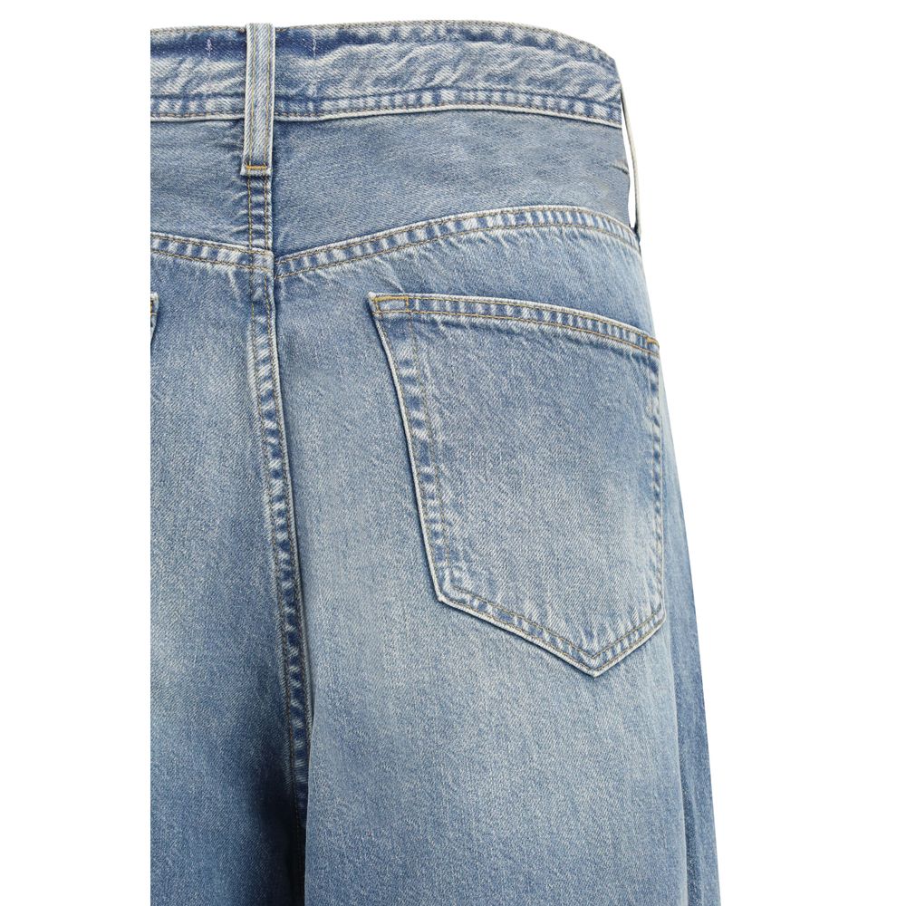Haikure Blue Relaxed Fit Cotton Jeans