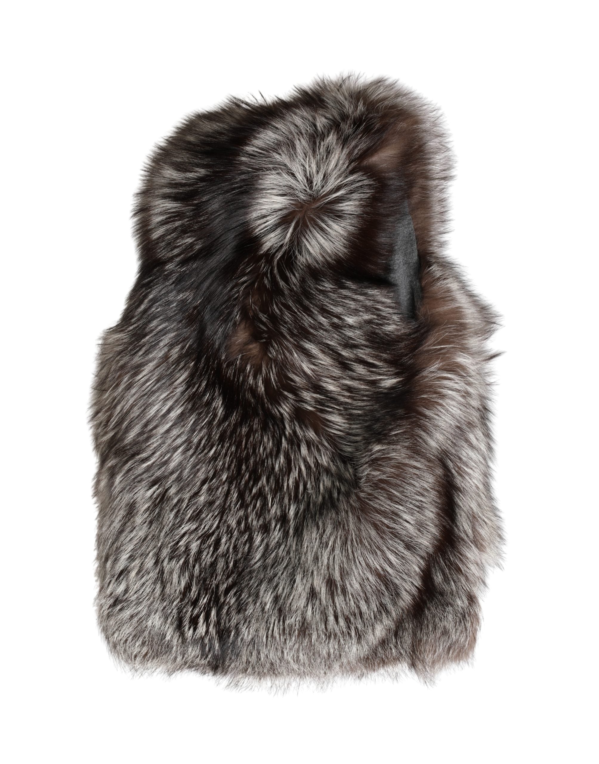 Dolce & Gabbana Brown Faux Fur Full Head Wrap Capello Hat