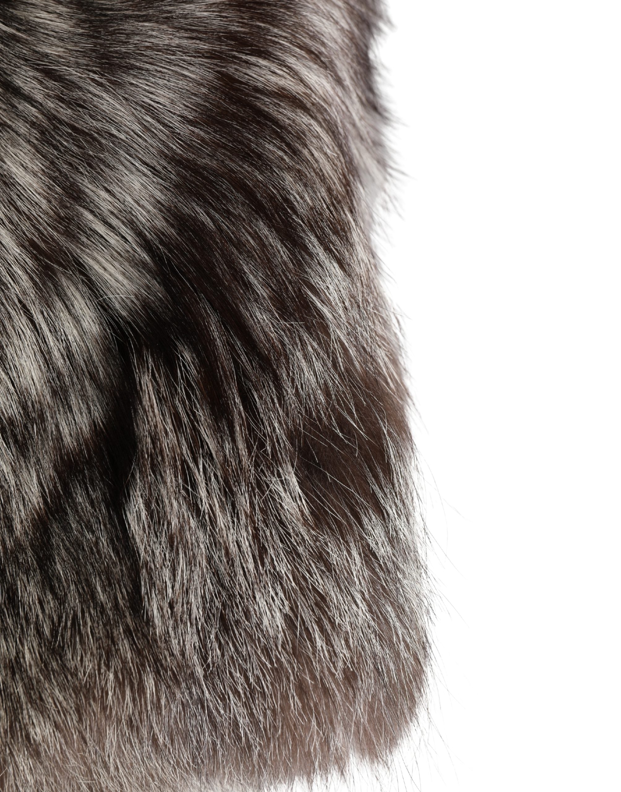 Dolce & Gabbana Brown Faux Fur Full Head Wrap Capello Hat
