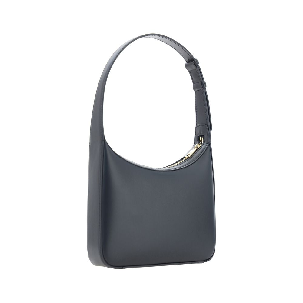 Dolce & Gabbana Schwarze Kalbsleder Bos Taurus Schultertasche