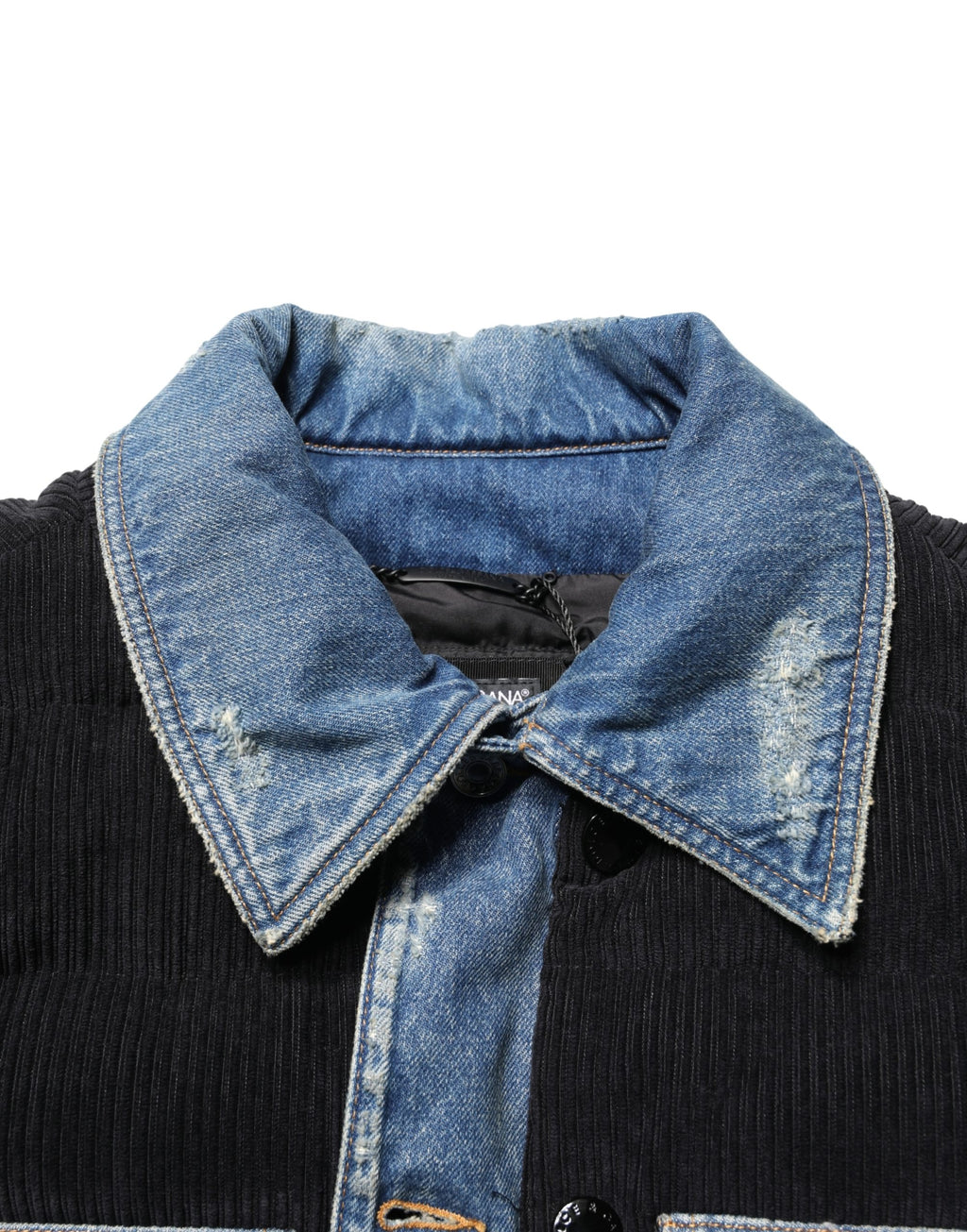 Dolce & Gabbana Schwarze blaue Baumwoll-Denim-Blouson-Jacke für Herren
