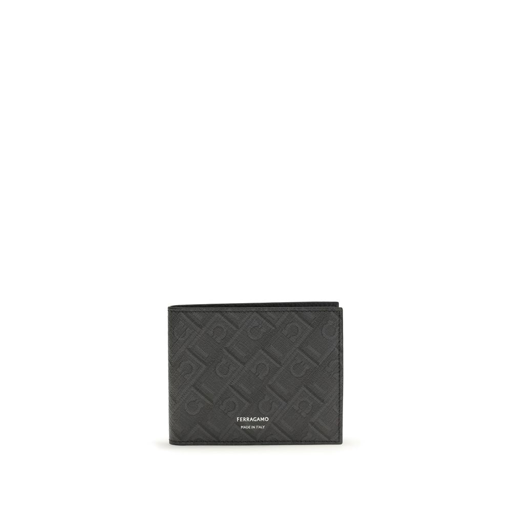 Ferragamo Black Calfskin Bos Taurus Wallet
