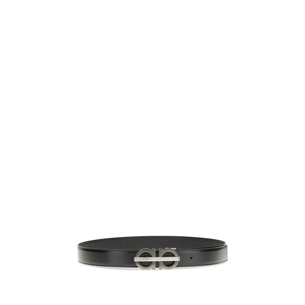 Ferragamo Black Calfskin Bos Taurus Regular Belt