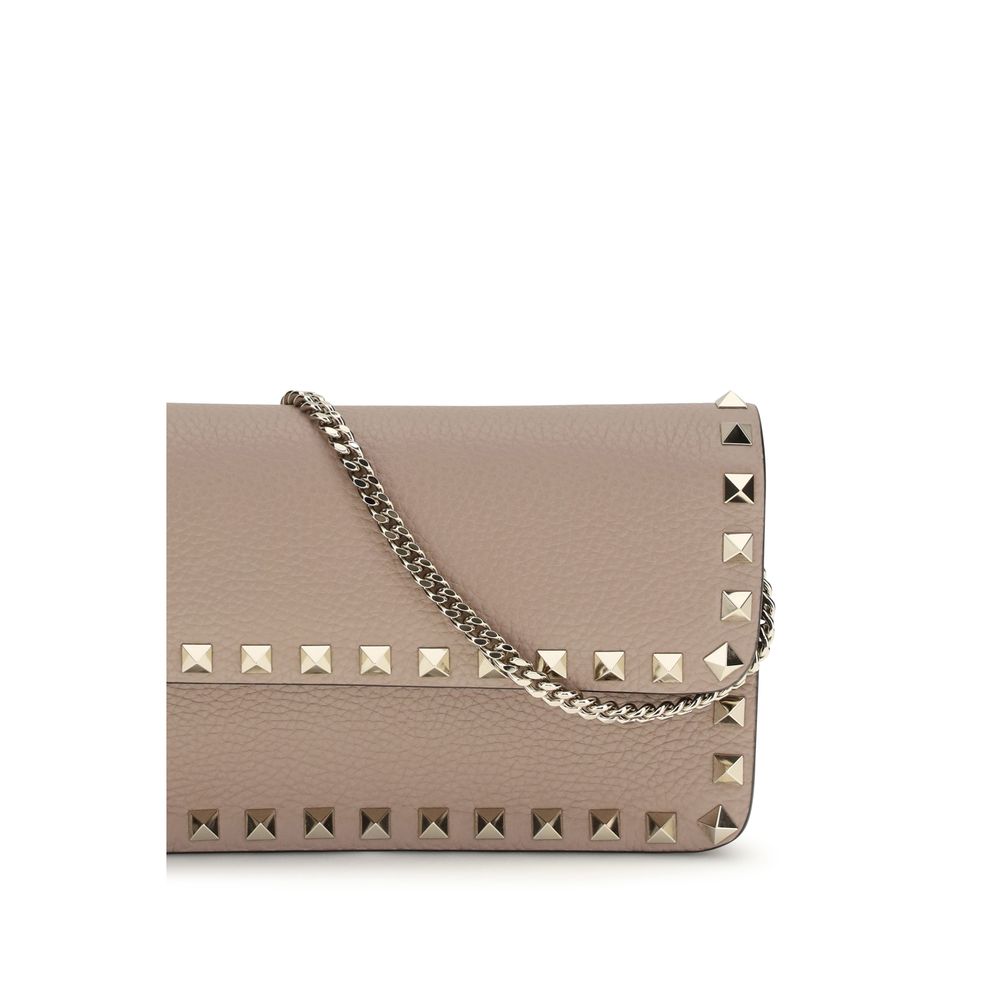 Valentino Garavani Beige Calfskin Bos Taurus Wallet