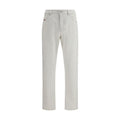 Diesel White Slim Fit Cotton Jeans