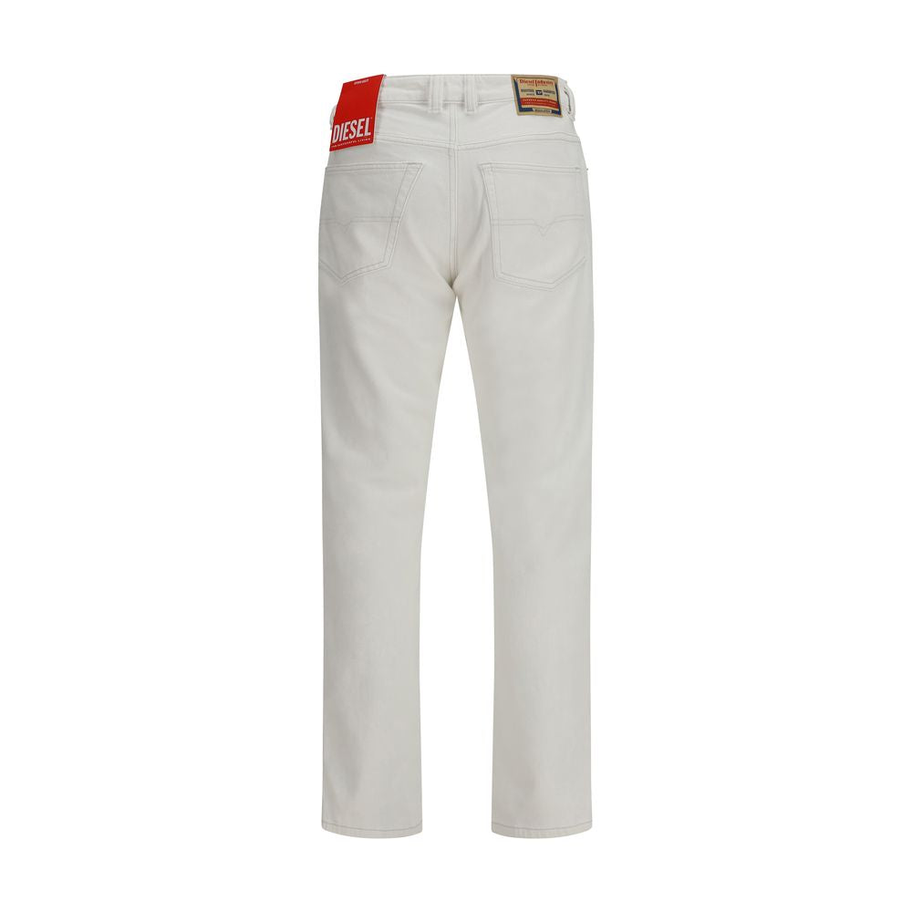 Diesel White Slim Fit Cotton Jeans
