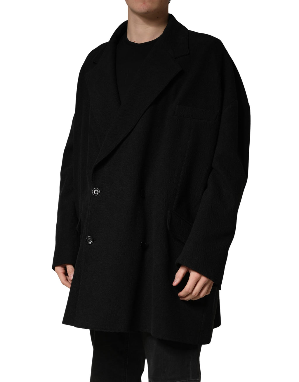 Dolce & Gabbana Black Double-Breasted 2-Button Suit Jacket