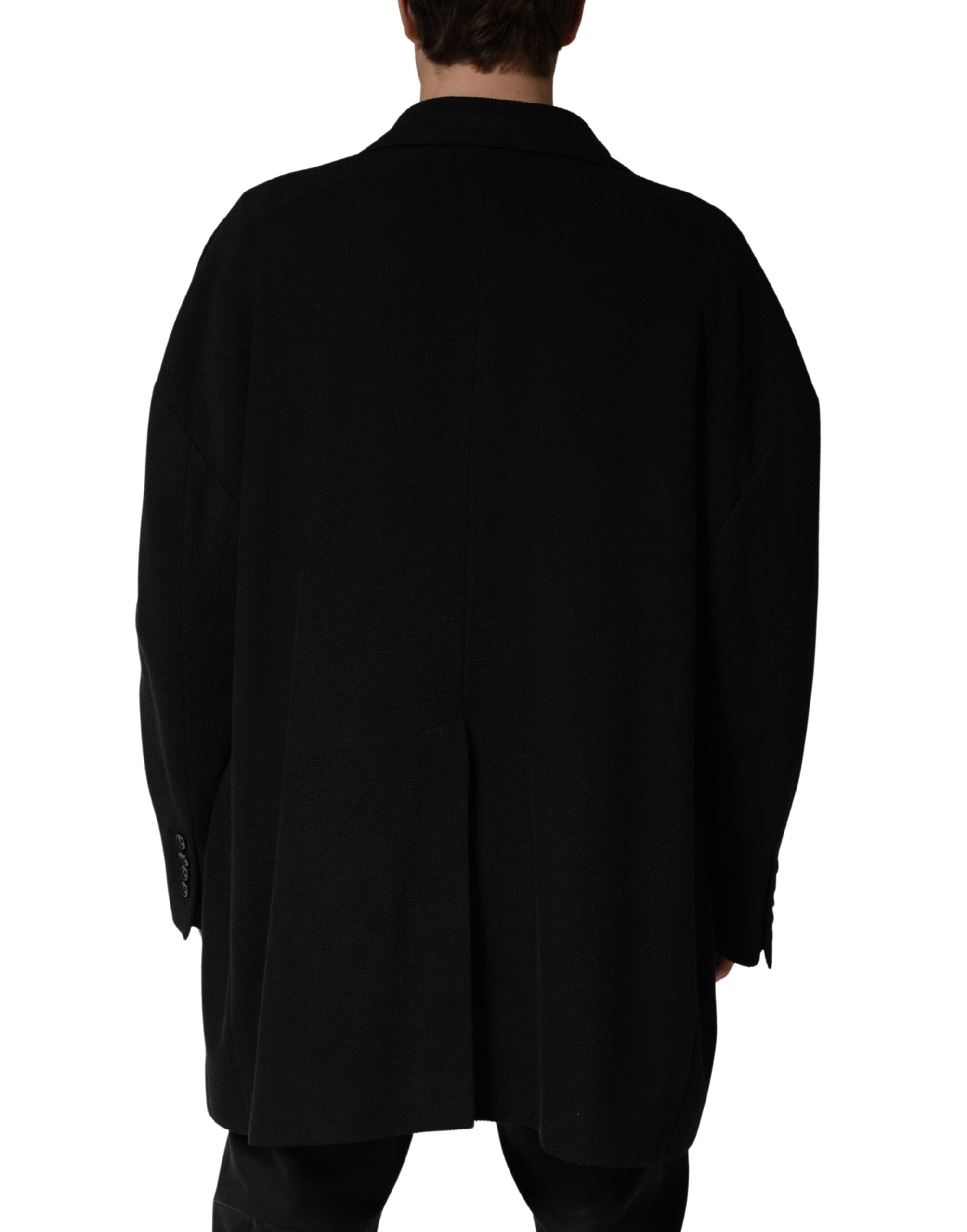 Dolce & Gabbana Black Double-Breasted 2-Button Suit Jacket