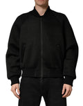 Dolce & Gabbana Men's Black Nylon Bomber Jacket with Full Zip