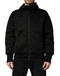 Dolce & Gabbana Men's Black Full Zip Hooded Bomber Jacket