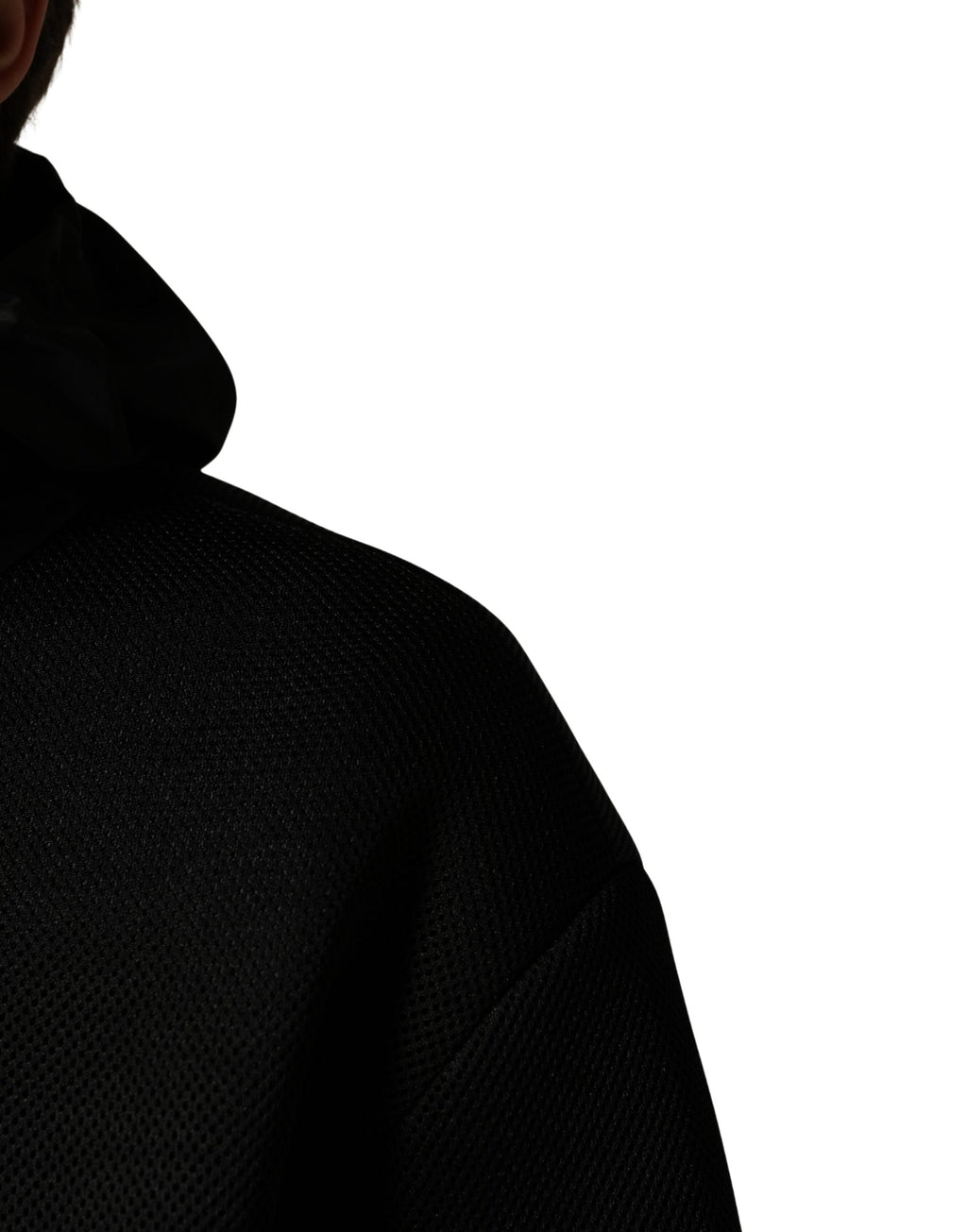 Dolce & Gabbana Men's Black Full Zip Hooded Bomber Jacket