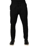 Dolce & Gabbana Black Cotton Skinny Men's Joggers