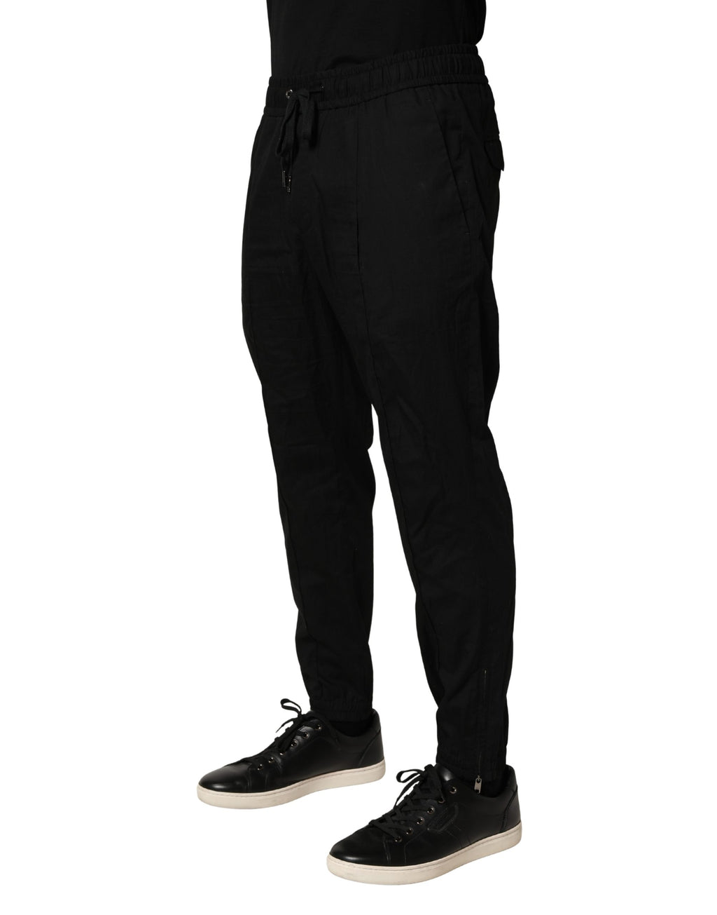 Dolce & Gabbana Black Cotton Skinny Men's Joggers