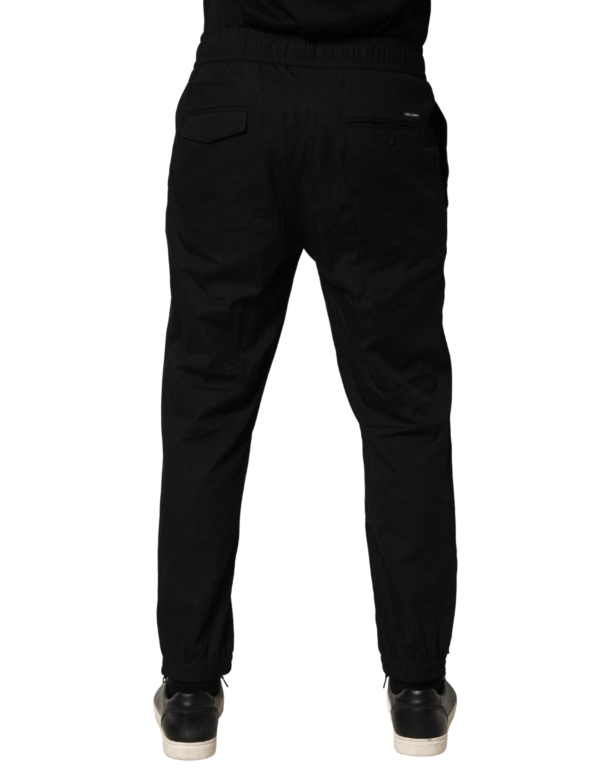 Dolce & Gabbana Black Cotton Skinny Men's Joggers