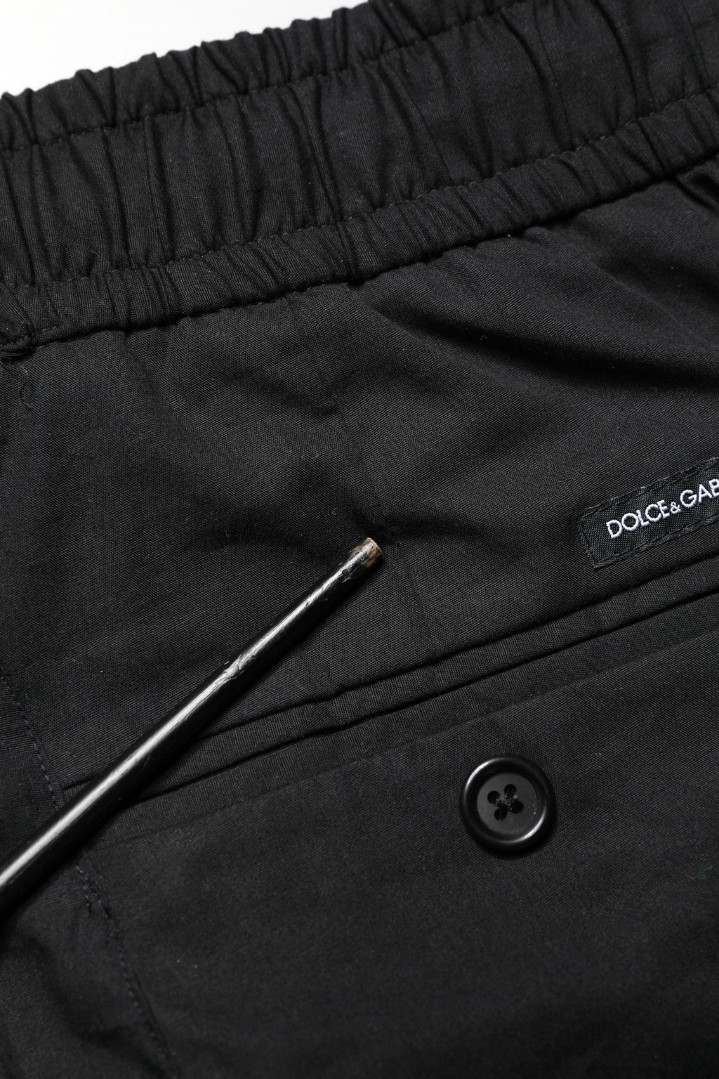 Dolce & Gabbana Black Cotton Skinny Men's Joggers