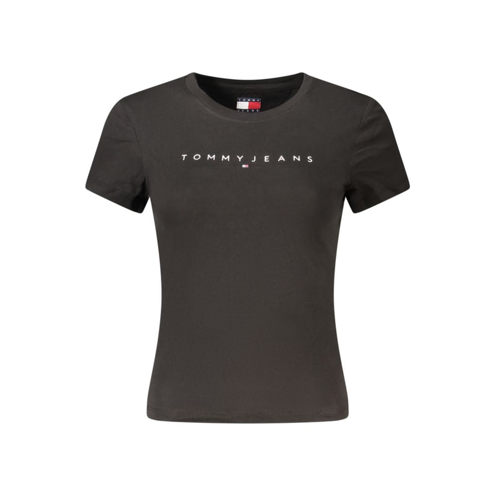 Tommy Hilfiger Schwarzes Baumwoll-T-Shirt für Damen