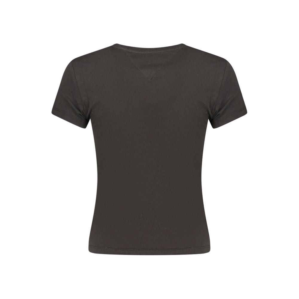 Tommy Hilfiger Schwarzes Baumwoll-T-Shirt für Damen